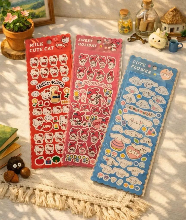 산리오 스티커 캐릭터 씰스 다꾸 문구 6종--2