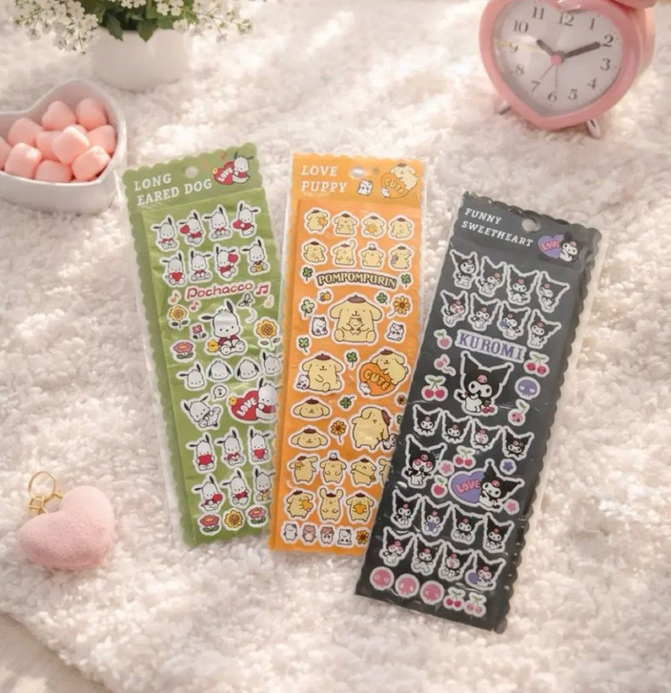 산리오 스티커 캐릭터 씰스 다꾸 문구 6종--3