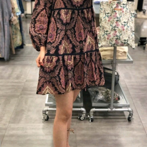 새옷 S 아사면 롱블라우스 브라운색 미니원피스 써스데이아일랜드