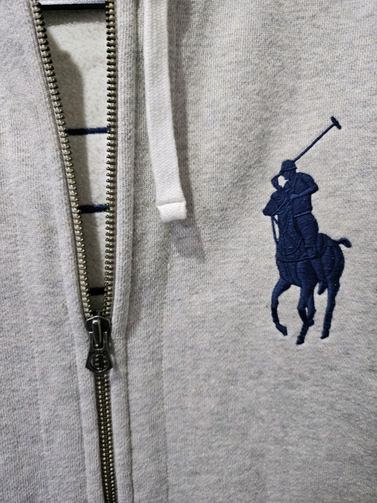 폴로 POLO 그레이 빅포니 후드집업 100~105 / L~XL 이미지