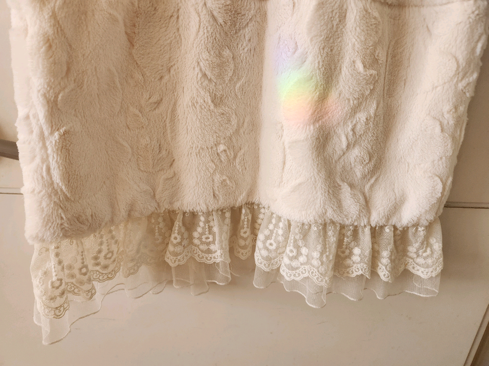 Valleygirl 아이보리 퍼 조끼--4