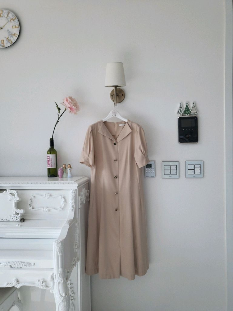 지고트 베이지 롱원피스 (반택포)--9