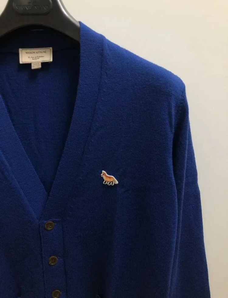 메종키츠네 정품 폭스 로고 가디건 이미지