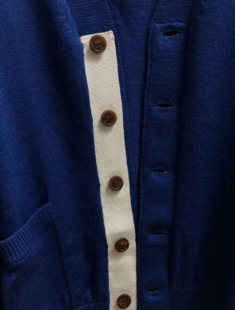 메종키츠네 정품 폭스 로고 가디건 이미지