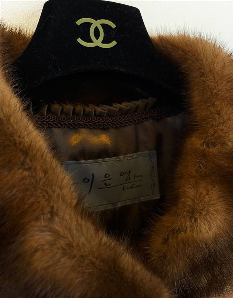 이은영 천연밍크코트66 밍크모피자켓:) 천연모피코트 리얼밍크100%--2