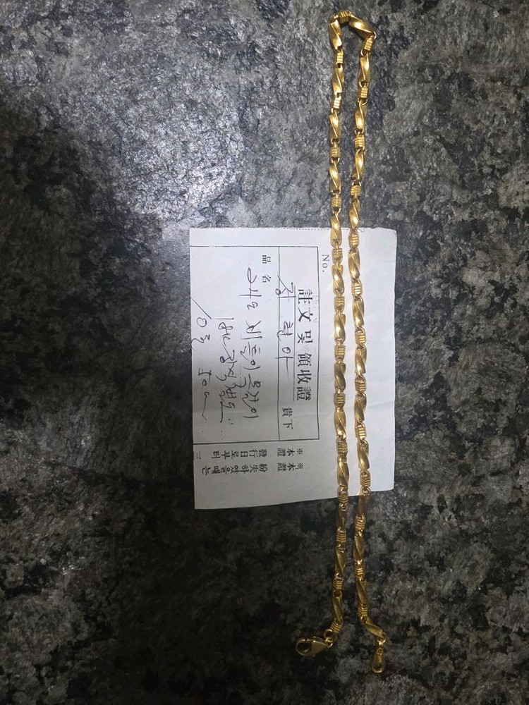 순금 10돈 체인 목걸이 (연결고리 18K) 이미지