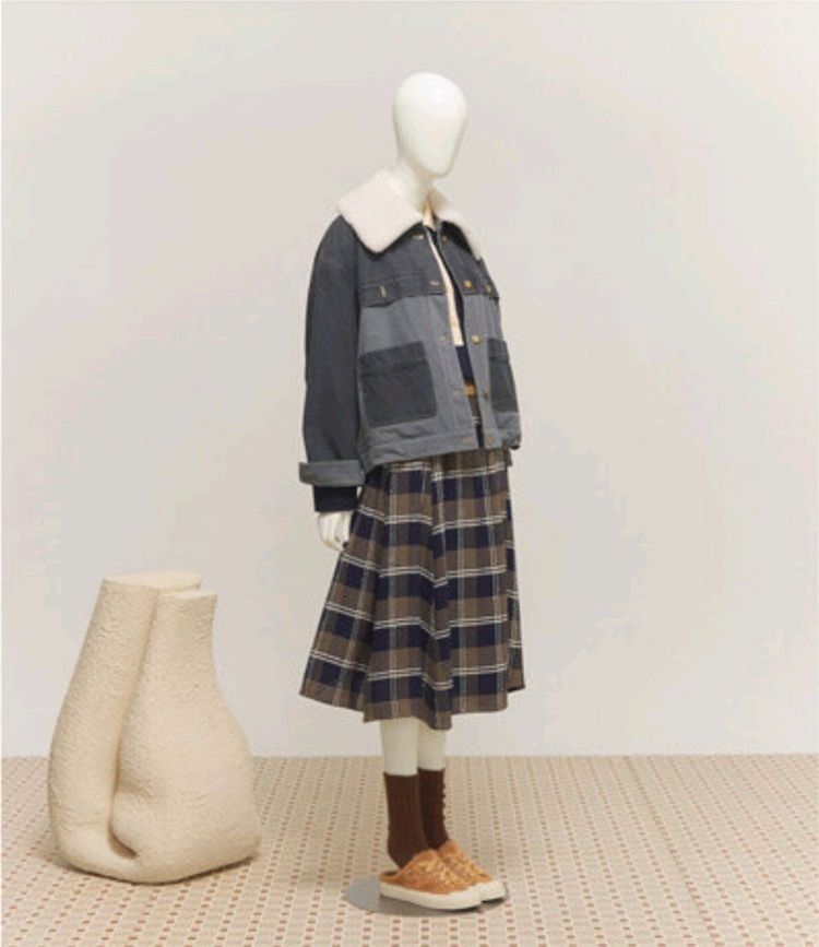 SJSJ 데님 누빔자켓 다크그레이 새상품 44사이즈 판매합니다 이미지