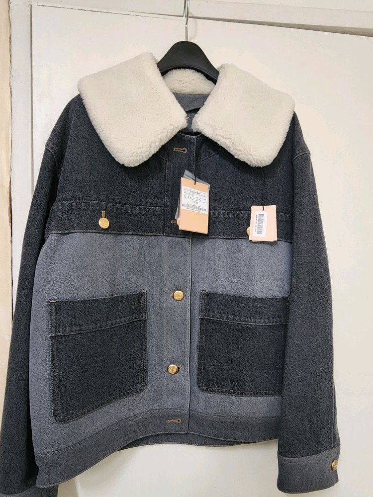 SJSJ 데님 누빔자켓 다크그레이 새상품 44사이즈 판매합니다 이미지
