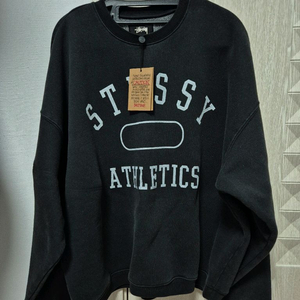 스투시 애슬레틱스 크루넥 블랙 L 이미지