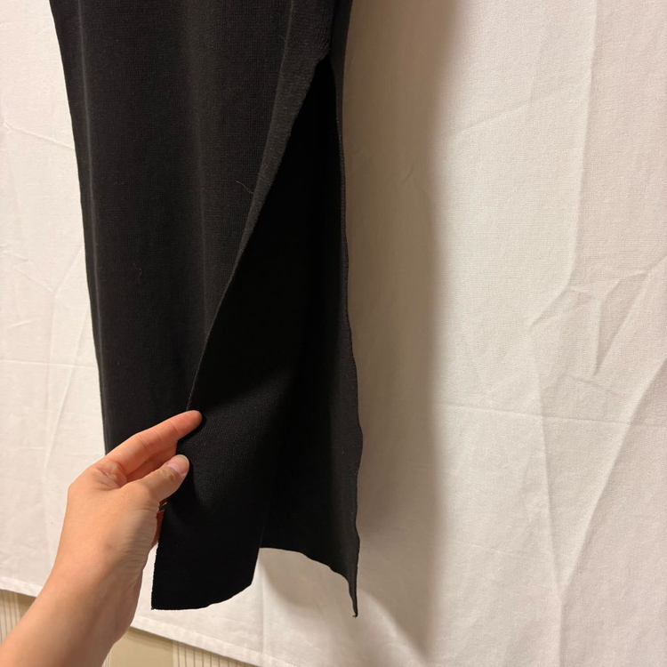 [미착용/free]pssw 레이첼 스퀘어넥 반팔 롱원피스(블랙) 이미지