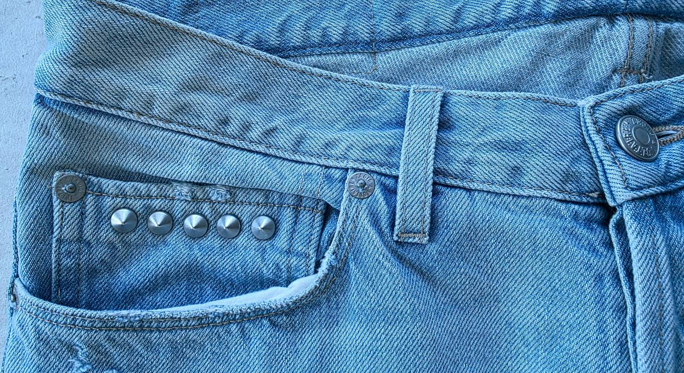 쟈딕앤볼테르 여성 데님 데미지 워싱 스터드청바지.30.--2