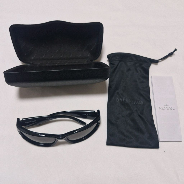 발렌시아가 스위프트 오발 선글라스 블랙--3