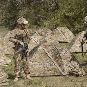 밀리터리 멀티캠 전투복 세트/해병대 허리쌕 /랜턴걸이 이미지