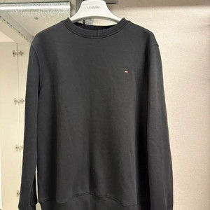 타미힐피거 기모 블랙맨투맨