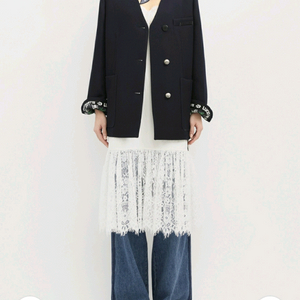 럭키슈에뜨 브이넥 칼라리스 V넥 노카라 하프 자켓/36/55