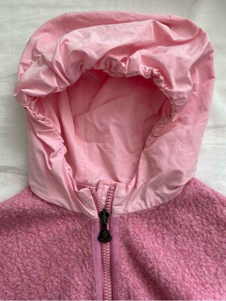 몽클레어 키즈 여아 6y 핑크 후디 부클 자켓--2