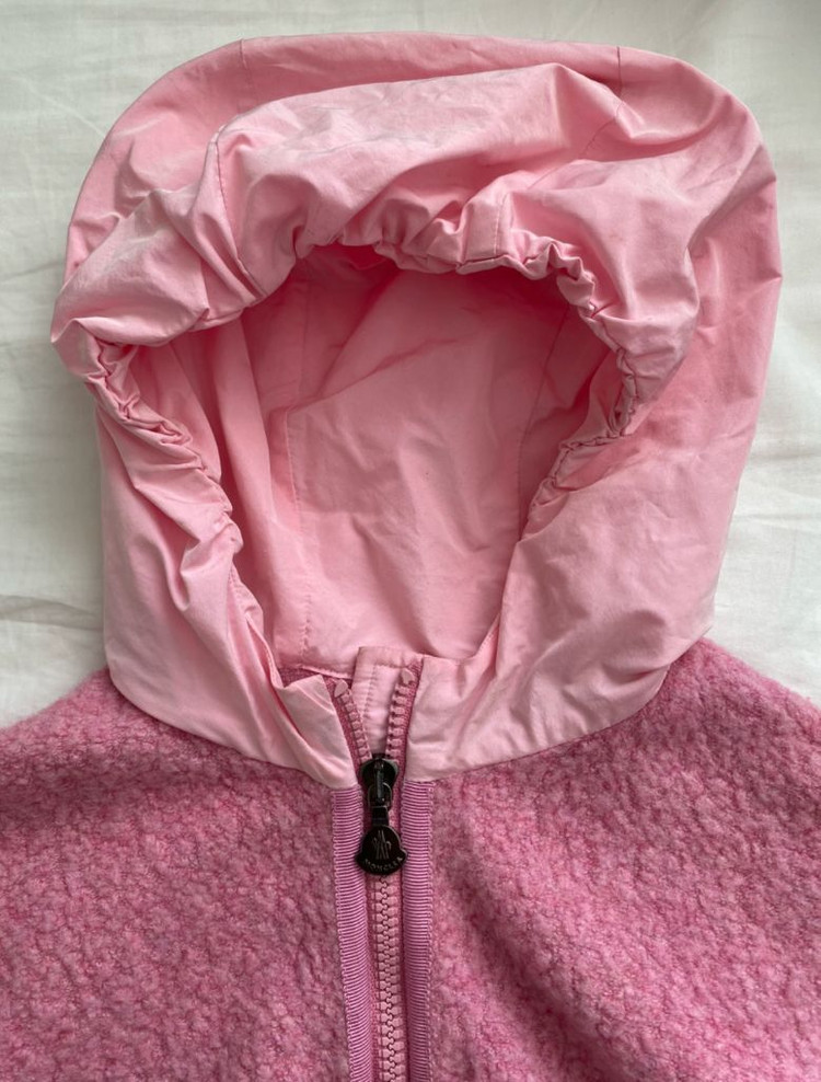 몽클레어 키즈 여아 6y 핑크 후디 부클 자켓--5