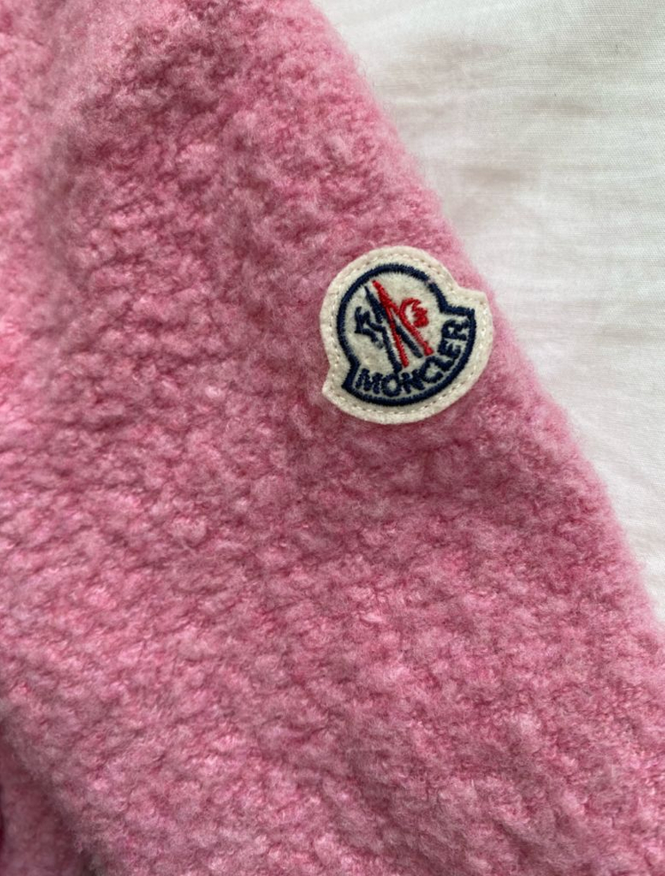 몽클레어 키즈 여아 6y 핑크 후디 부클 자켓--6