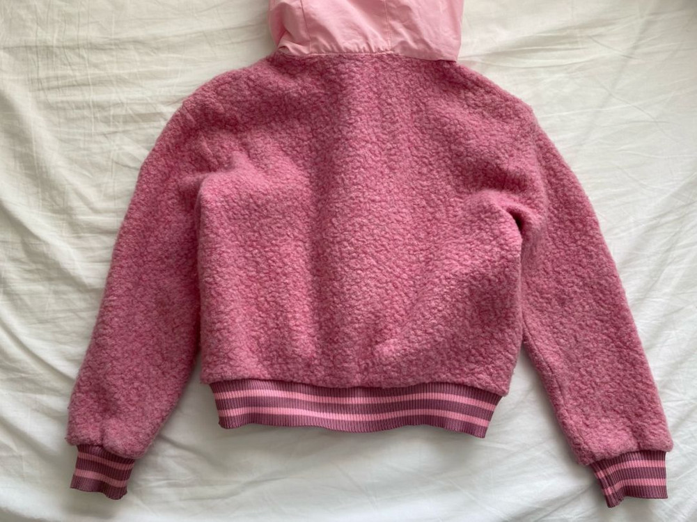 몽클레어 키즈 여아 6y 핑크 후디 부클 자켓--7