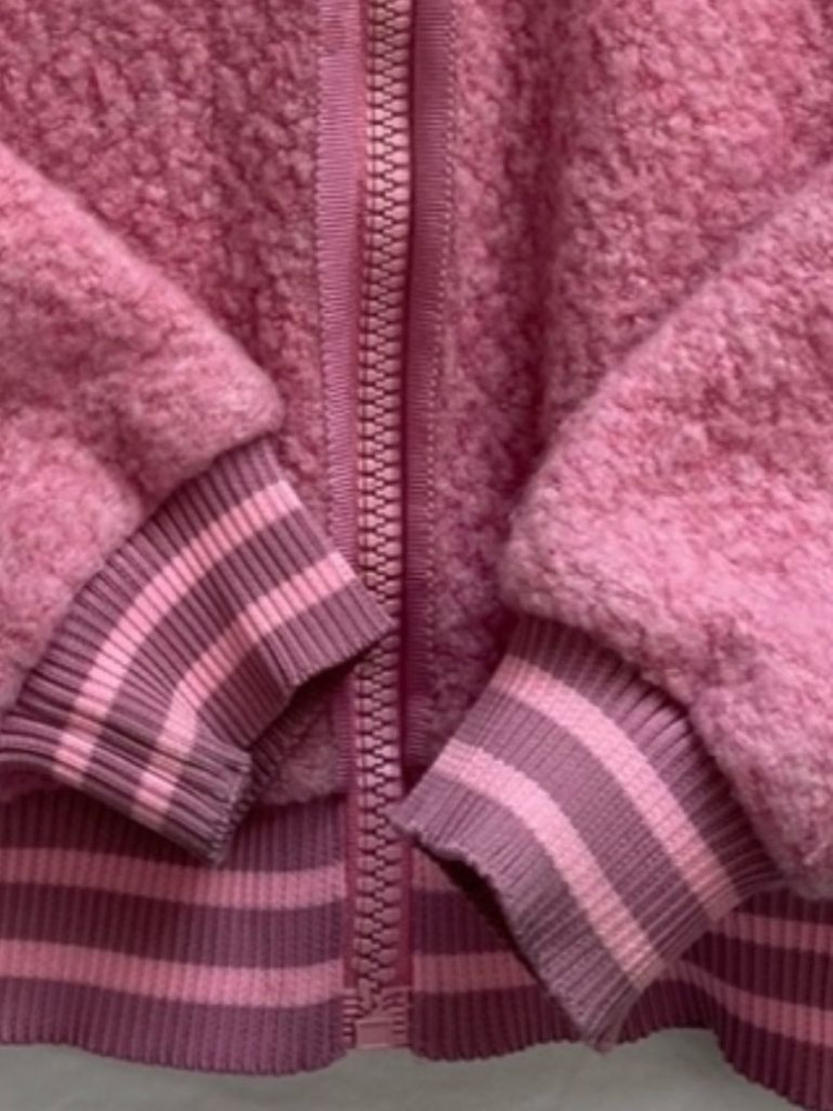 몽클레어 키즈 여아 6y 핑크 후디 부클 자켓--8