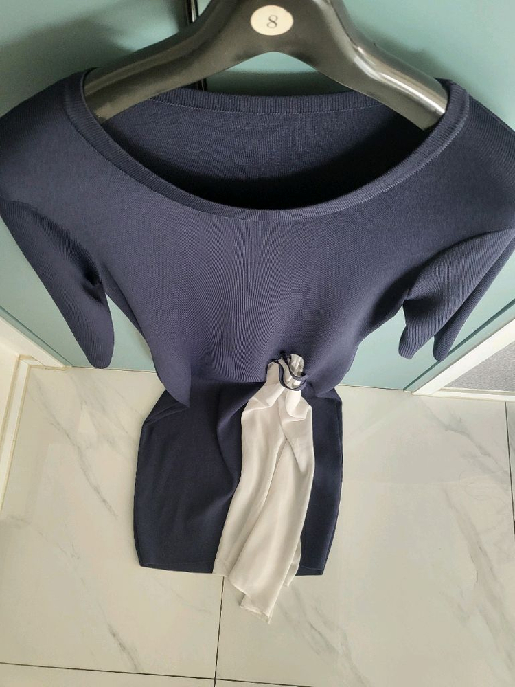 수입 우아한 니트 롱원피스(반택포)--4