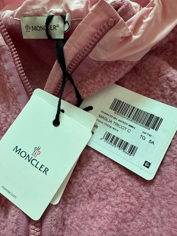 몽클레어 키즈 여아 6y 핑크 후디 부클 자켓--9