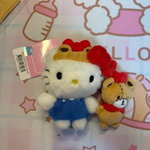 정품 헬로키티 곰돌이 키링 세트 산리오 소풍 시리즈(새상품) 이미지