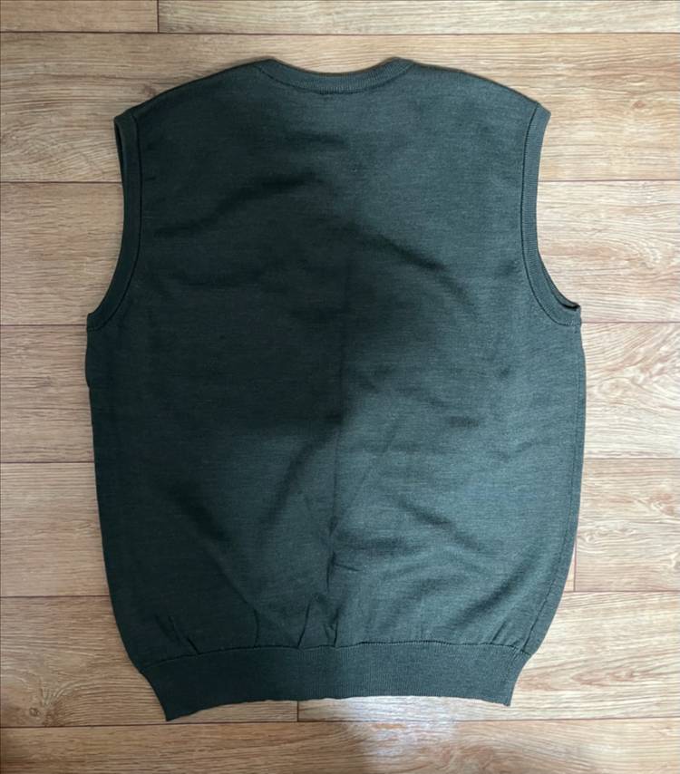 라코스테 카키 그린 조끼--1