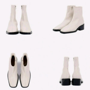 누스 세이지 스퀘어 앵클부츠 230 크림색 이미지