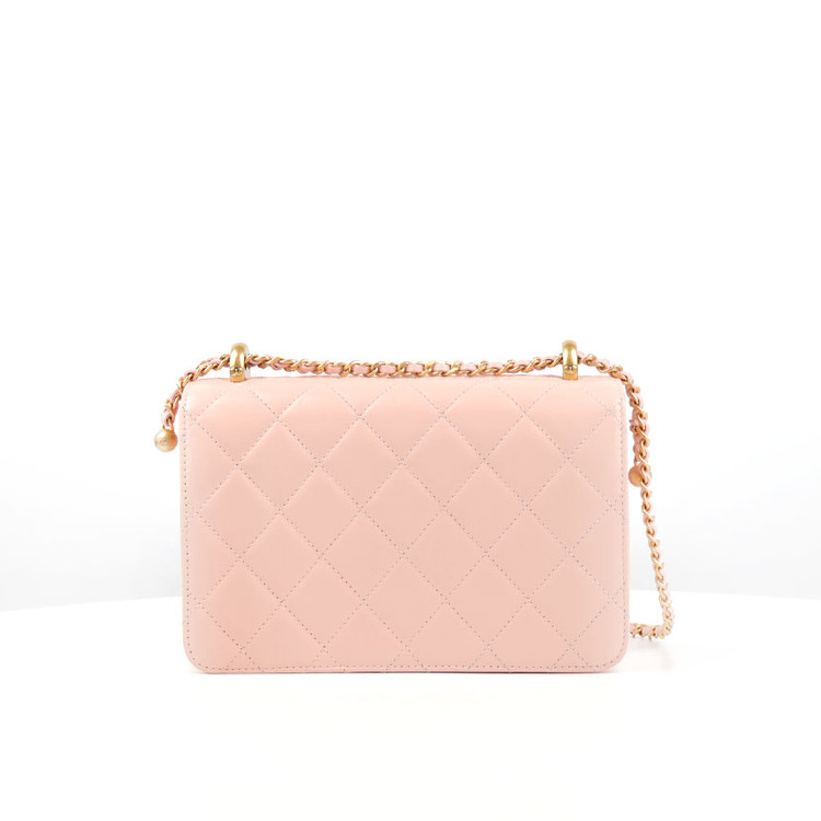 [중고명품다올] 샤넬 공방 골드볼 스몰 카프스킨 라이트 핑크 체인 플랩백 AS2649--4