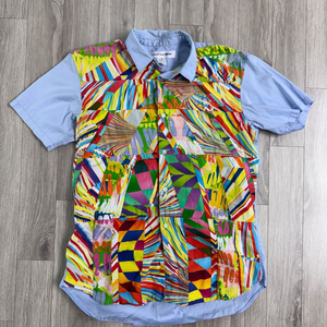 꼼데가르송 패치워크 반팔 셔츠