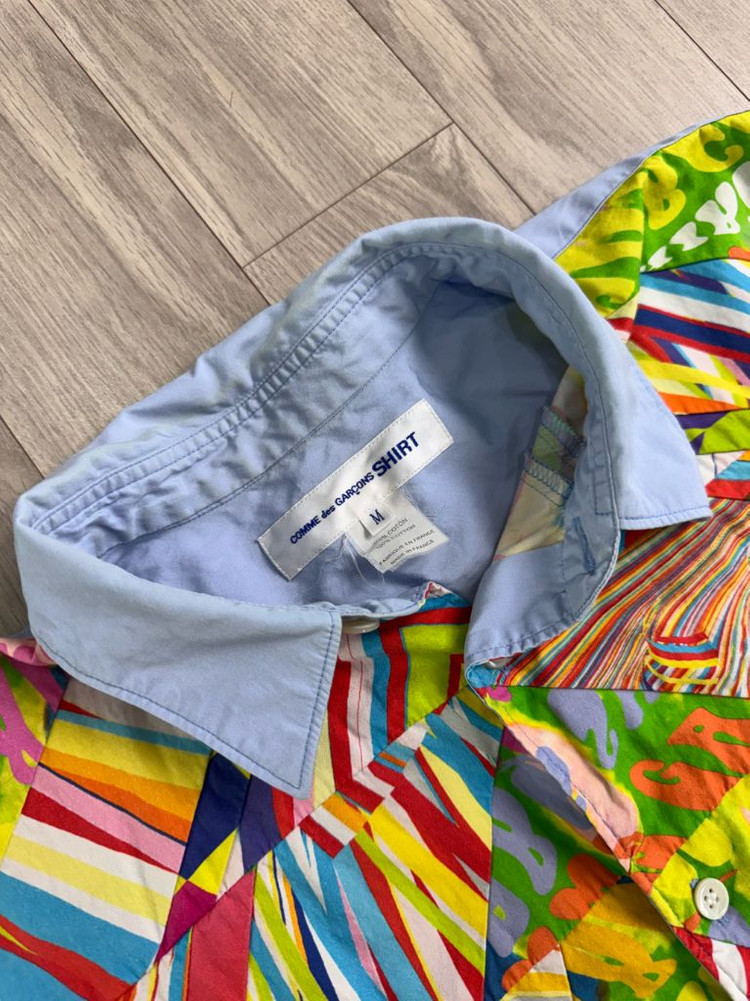 꼼데가르송 패치워크 반팔 셔츠--2