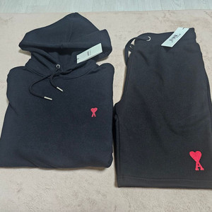 아미 블랙 고퀄 반바지 후드티 세트M사이즈