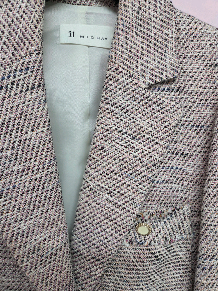 잇미샤 포켓 포인트 트위드 자켓--2