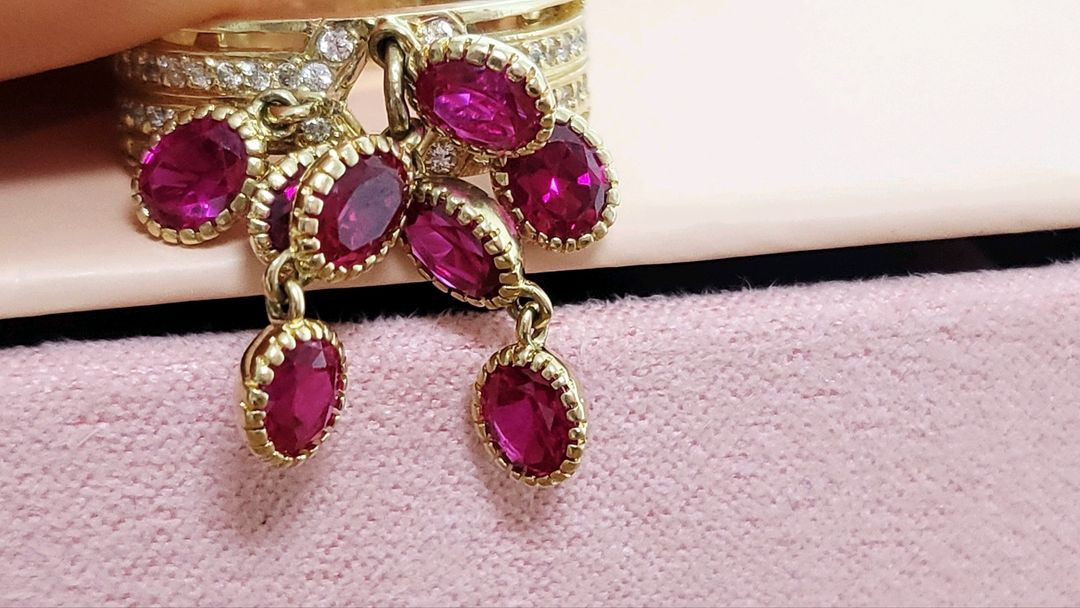 14k루비보석반지 13호 옐로우골드--2