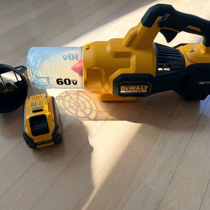 디월트 대포 60V MAX 송풍기 + 9AH 60v배터리+디월트소포(작은송풍기)+숏노즐세트(미사용품)