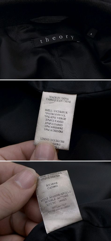 띠어리 (Theory) 버진울 캐시미어 더블 피코트 자켓 (100) 이미지