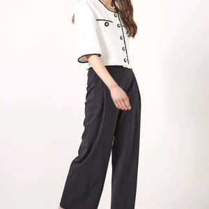 오브제 컬러라인 비딩 트위드자켓