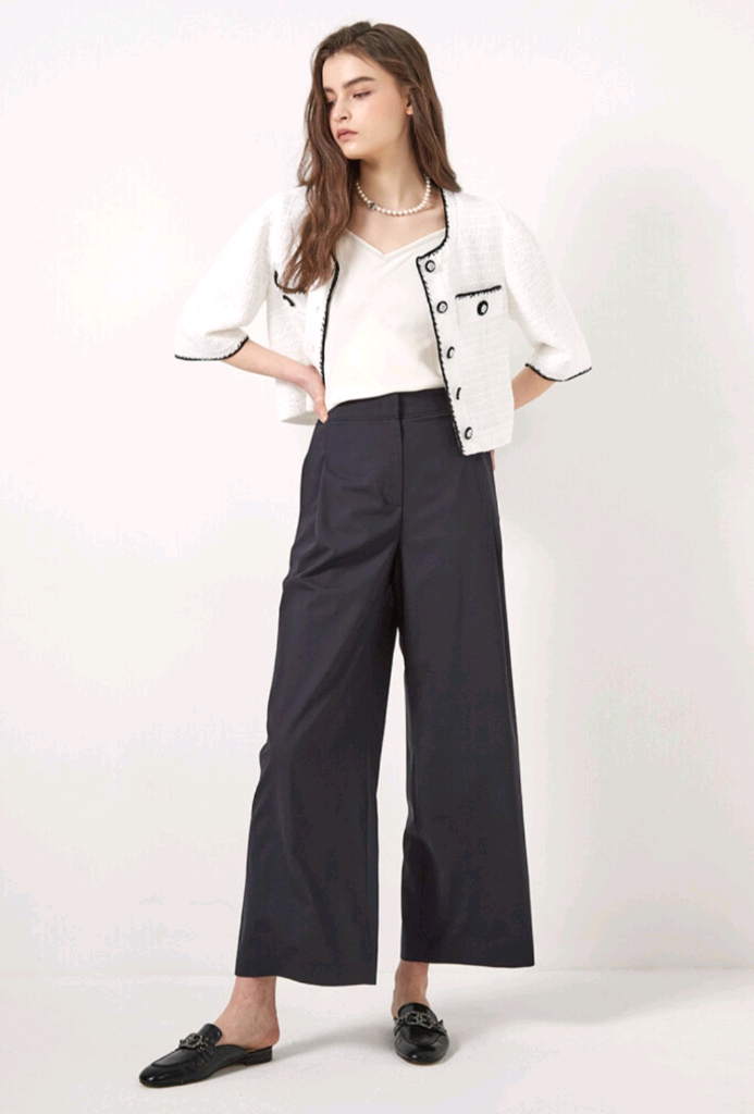 오브제 컬러라인 비딩 트위드자켓--1