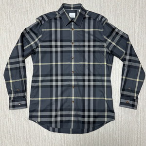 M) 버버리 체크셔츠 그레이