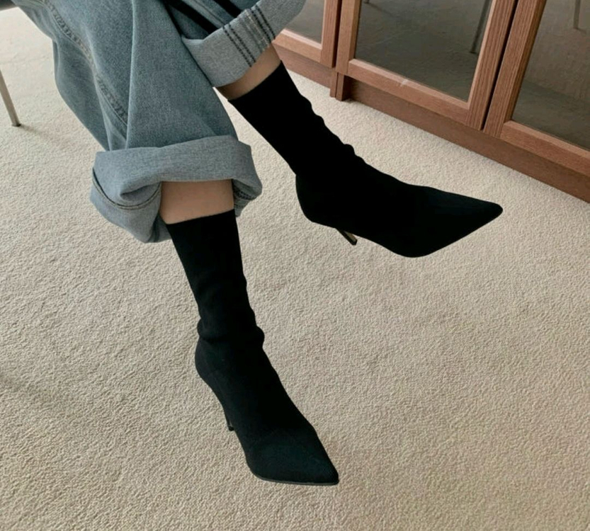 새상품,망고 스틸레토 앵클부츠 이미지