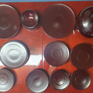 남원공예에서 제작된 무형문화재 노 동식 목기장 옻칠 제기 휴대용세트