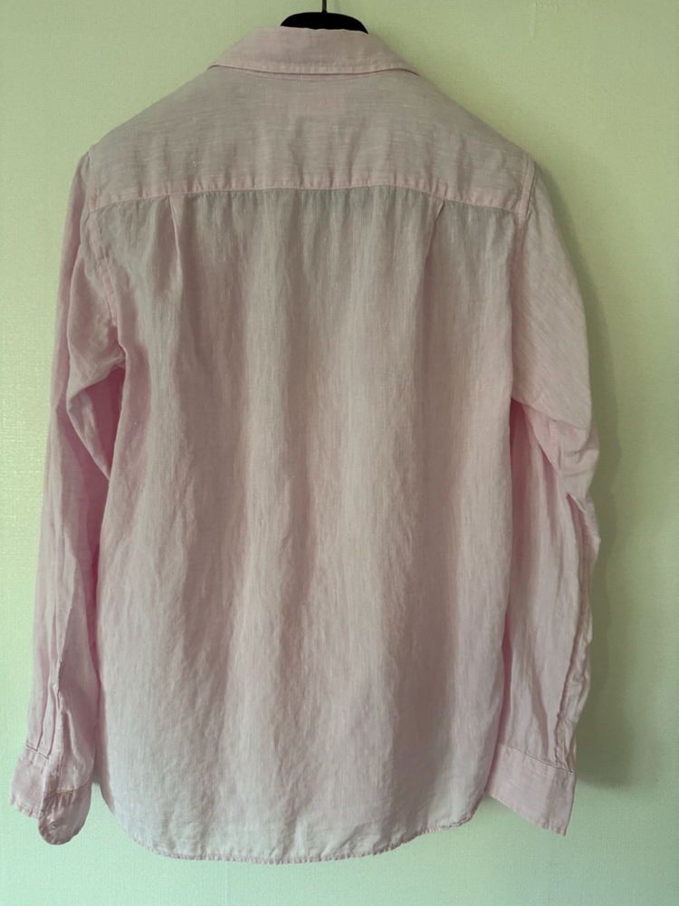 유니클로 핑크 린넨 셔츠 M--1