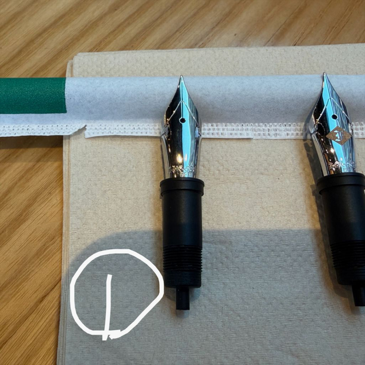 Jowo 만년필 6호 14k soft ef닙+ 에보나이트 피드 닙파트--3