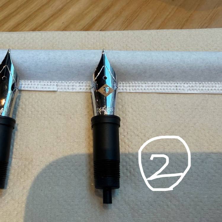 Jowo 만년필 6호 14k soft ef닙+ 에보나이트 피드 닙파트--4