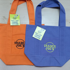 트레이더 조 미니 캔버스 토트백, 에코백 (새상품)