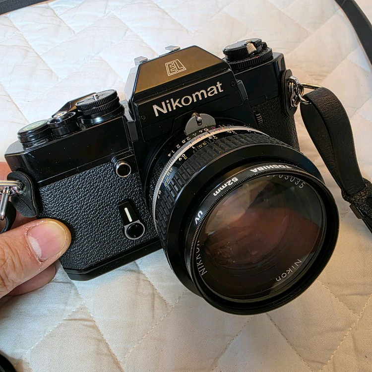 니콘 NIKON NIKOMAT EL 바디 50mm f/1.4 AI 렌즈 필름 카메라 분양--1