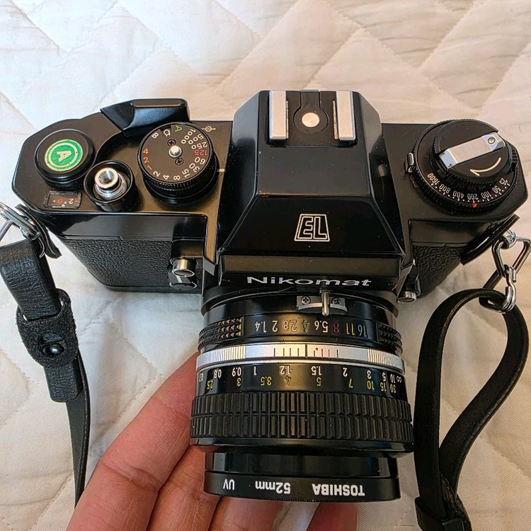 니콘 NIKON NIKOMAT EL 바디 50mm f/1.4 AI 렌즈 필름 카메라 분양--5