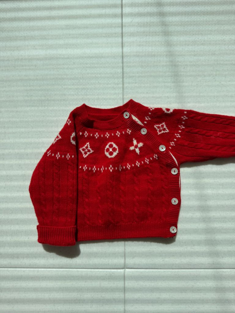 루이비통 아기용 캐시미어 셋업 6m--2