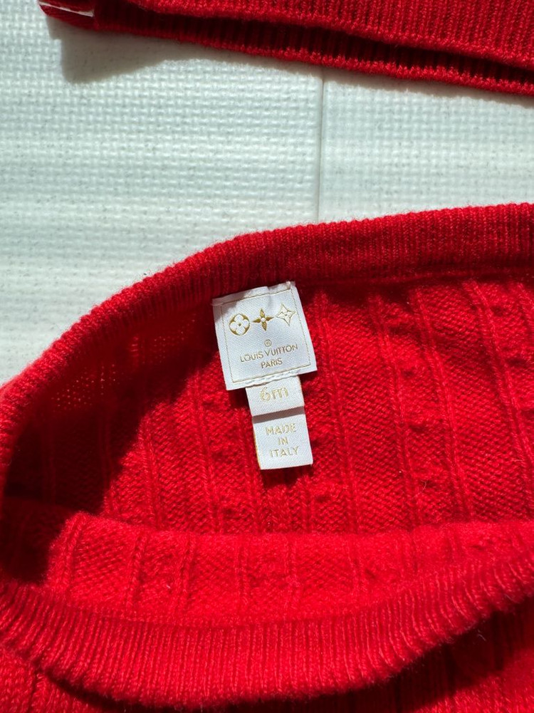 루이비통 아기용 캐시미어 셋업 6m--6